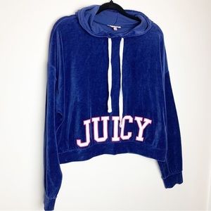 JUICY COUTURE velour Sweatshirt hoodie large y2k